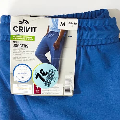 شلوار اسلش جاگر اورجینال مردانه کریویت CRIVIT آبی — تصویر ۲