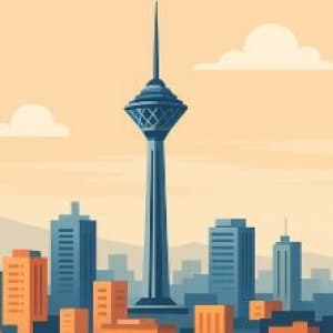وکتور از نمای شهر تهران