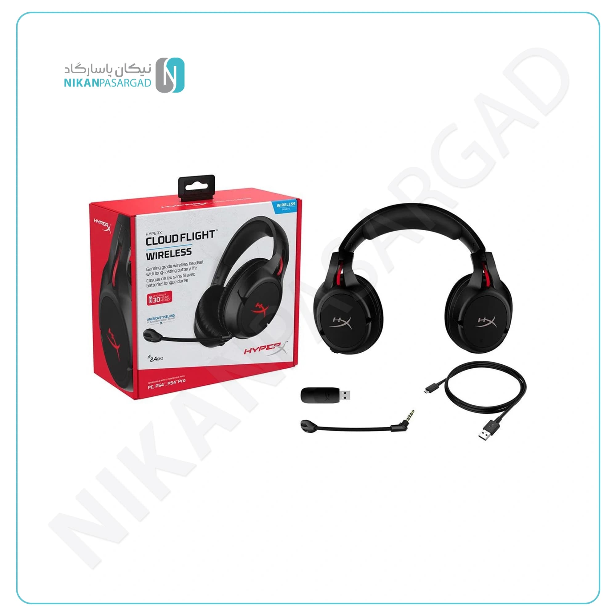 هدست گیمینگ هایپرایکس مدل Hyperx Cloud Flight — تصویر ۳
