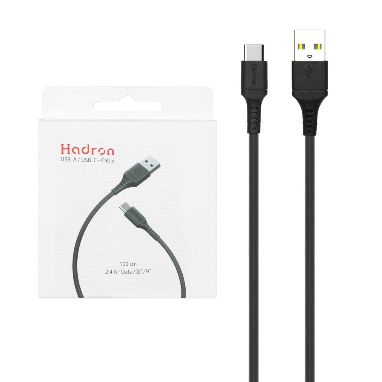 کابل شارژ و دیتا هادرون مدل HTC-C-L01L دارای پورت Type-C