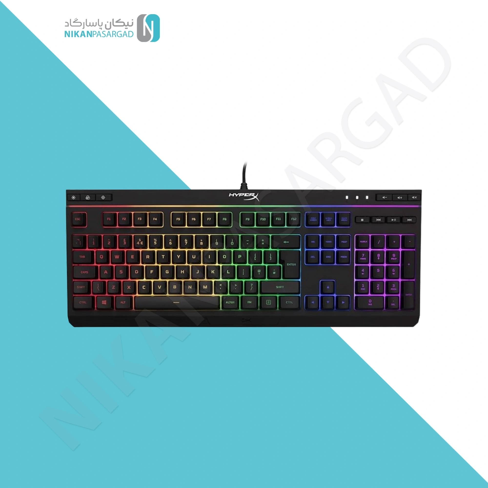کیبورد گمینگ هایپر ایکس مدل HyperX Alloy Core RGB Membrane Gaming Keyboard