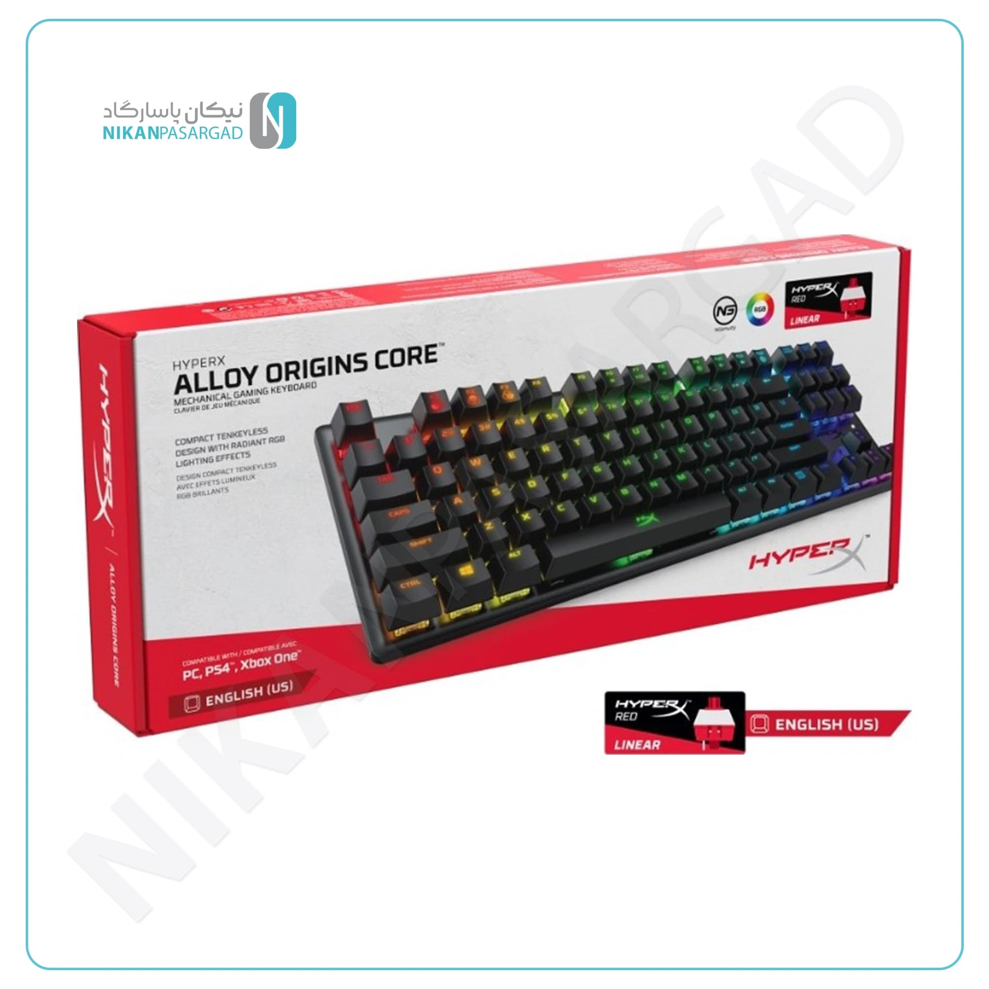 کیبورد مکانیکال گیمینگ هایپر ایکس HyperX Alloy Origins Mechanical Gaming Keyboard (سوییچ قرمز) — تصویر ۵