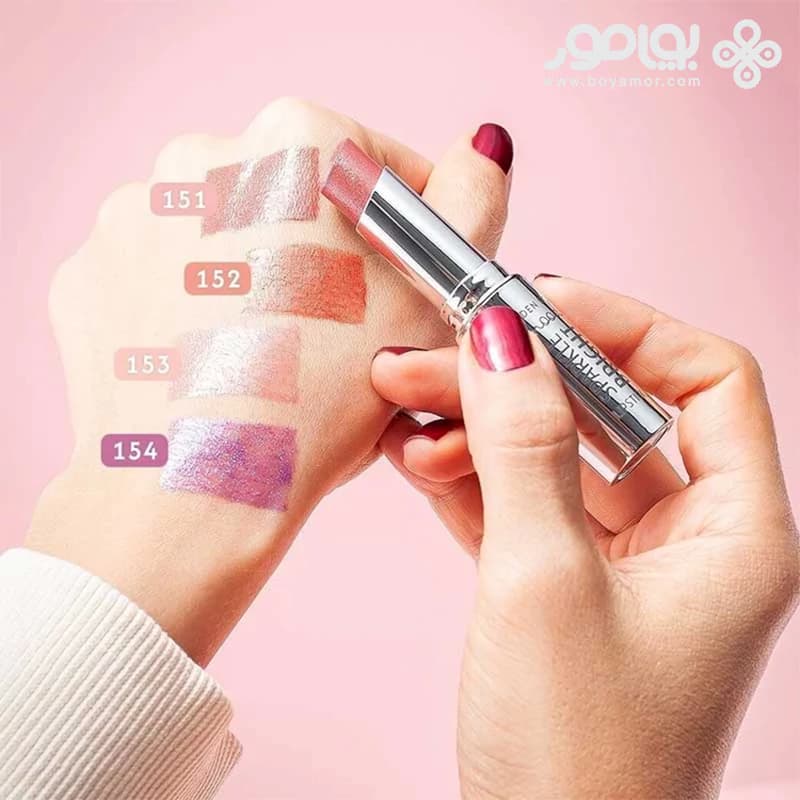 رژ لب جامد گلدن رز SPARKLE BRIGHT شماره 152 رنگ PEACH GLAM — تصویر ۳