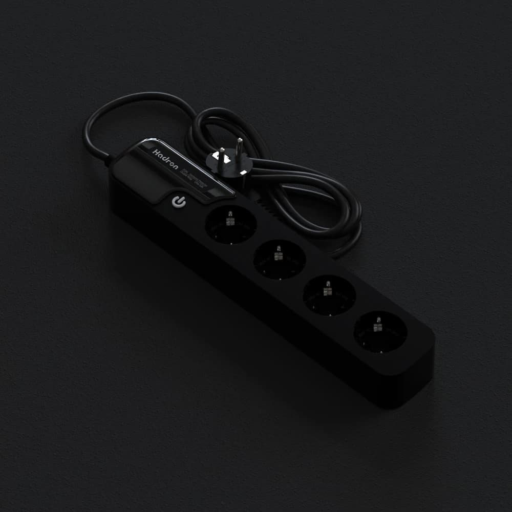 چندراهی برق (Power Strip) هادرون مدل P244 با نشانگر LED — تصویر ۵