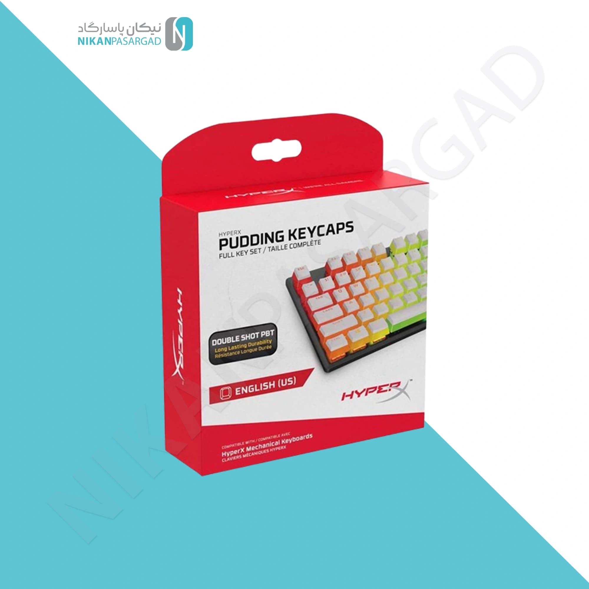 مجموعه کامل HyperX Pudding Keycaps سفید