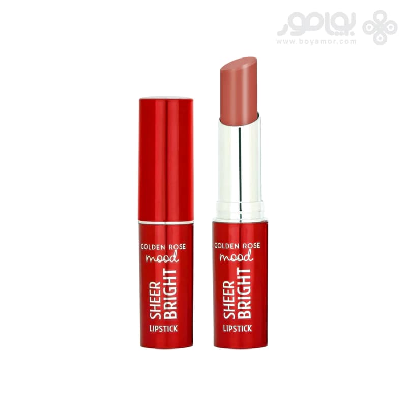 رژ لب جامد گلدن رز SHEER BRIGHT شماره 101 رنگ NUDE GLOW