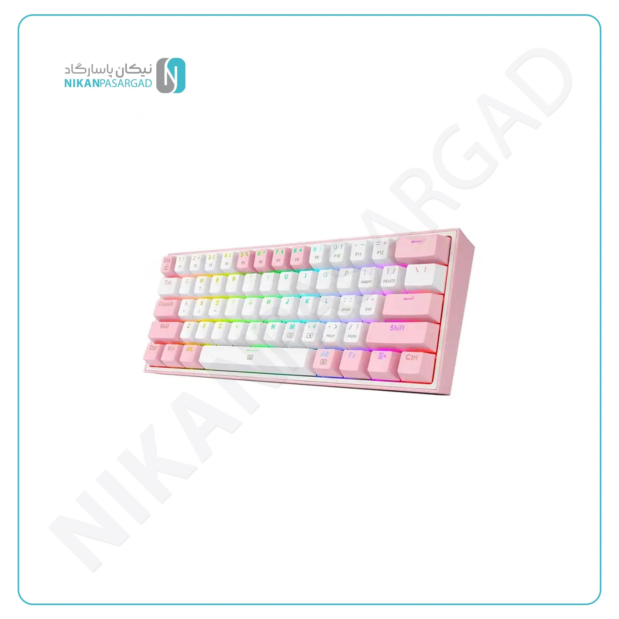 کیبورد گیمینگ ردراگون Redragon K617 FIZZ PINK WHITE — تصویر ۲
