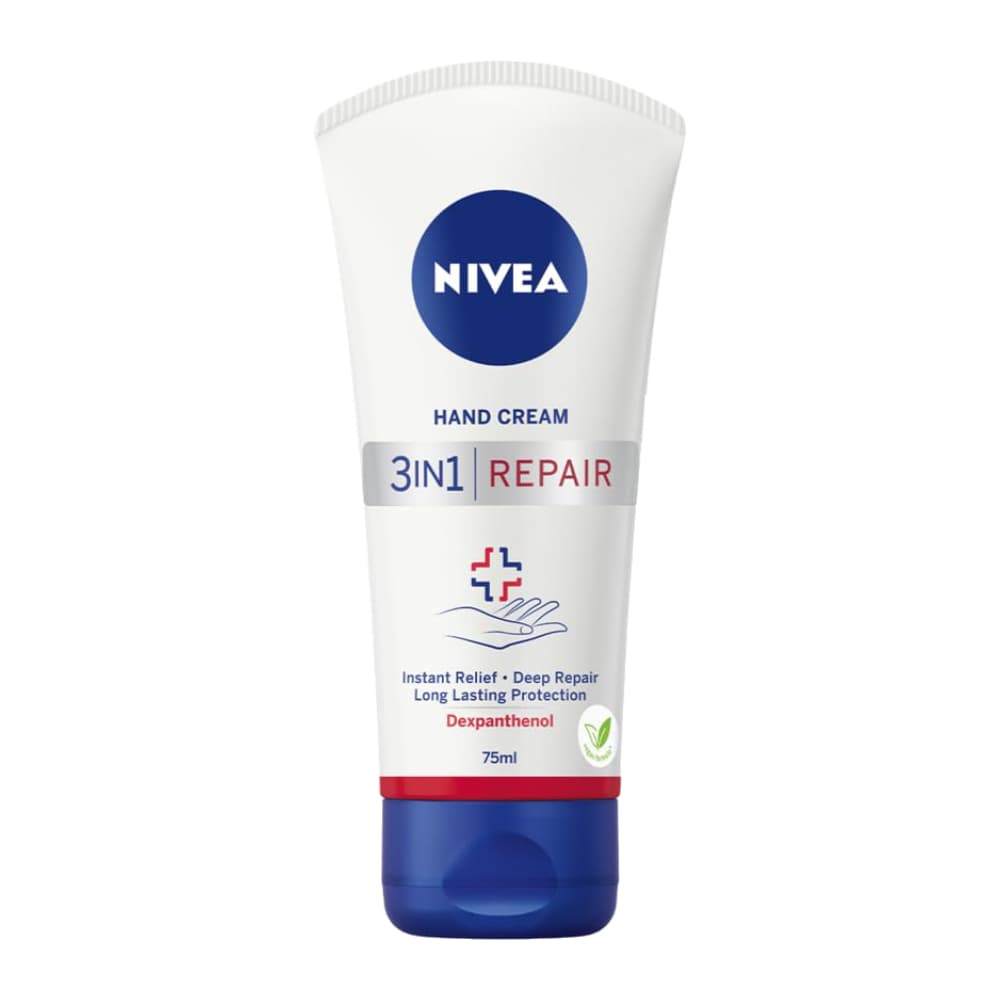کرم دست نیوآ Nivea مدل 3in1 Repair ترمیم کننده پوست حجم 75 میل — تصویر ۲