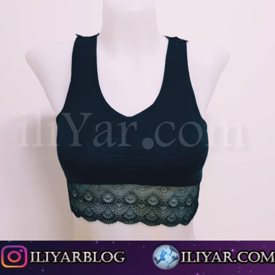 نیم تنه ورزشی زنانه پایین گیپور – رنگ مشکی