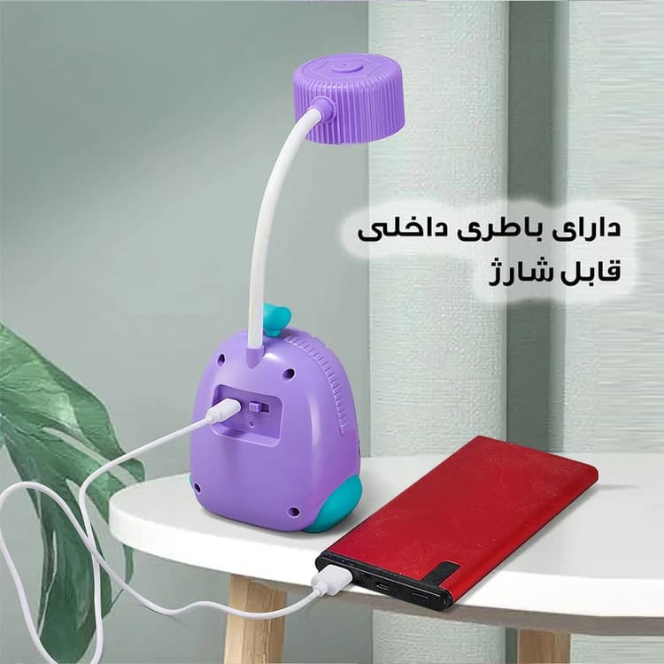 چراغ مطالعه شارژی کد xjd-09 طرح خرس کابین دار — تصویر ۷