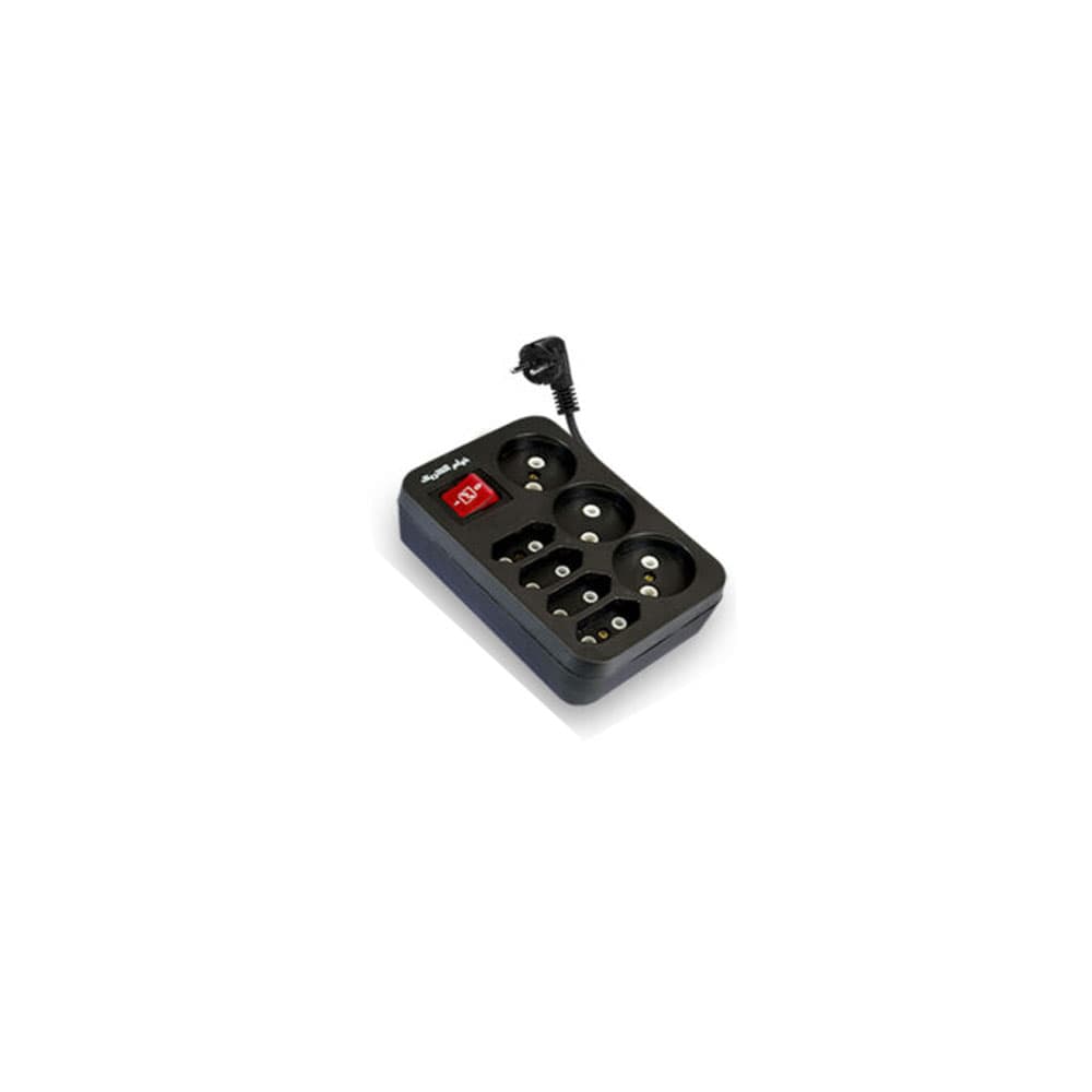 رابط 7 خانه بدون ارت خیام الکتریک با سیم 1.8 متری