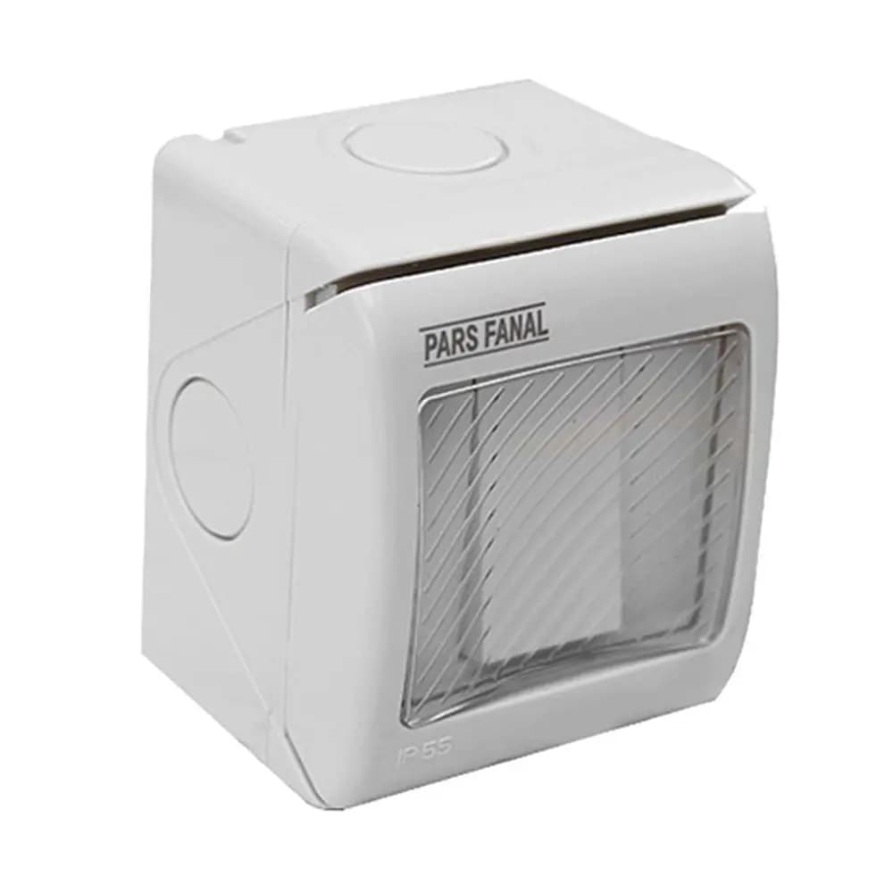 کلید تک پل روکار پارس فانال مدل PF-1GS16A واتر پروف