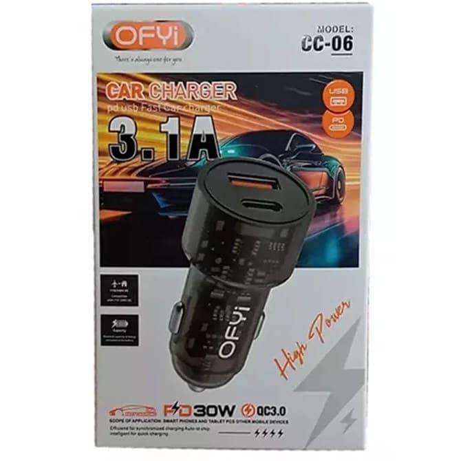 شارژر فندکی اوفی مدل OFYI CC-05 کد 83852