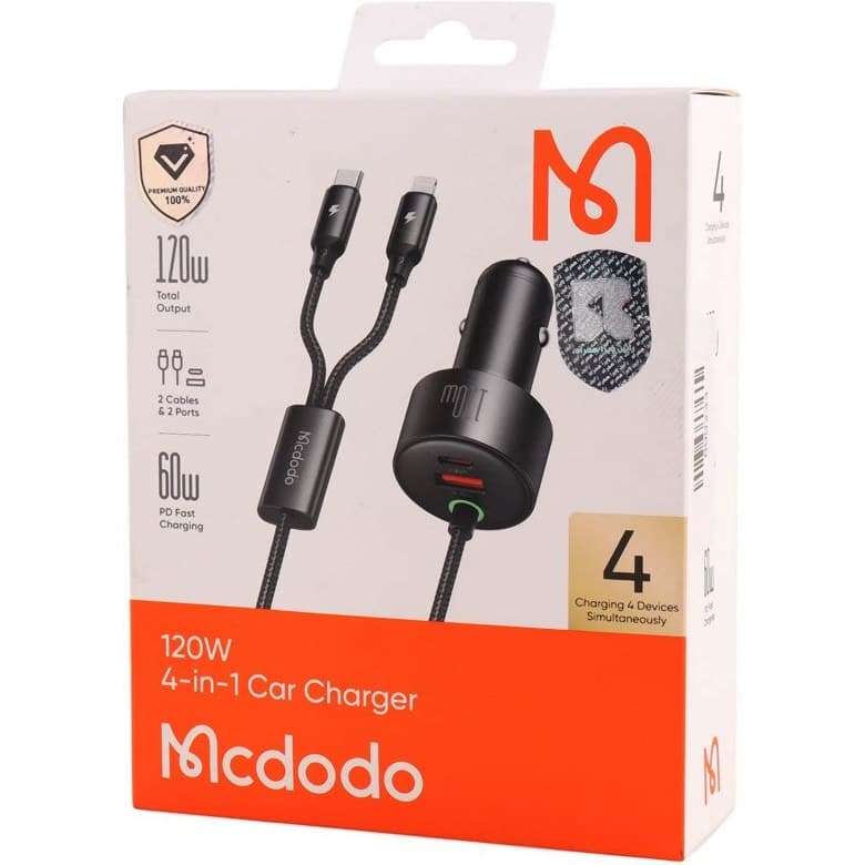 شارژر فندکی 2 پورت مدل Mcdodo CC-0370 120W کد 86791