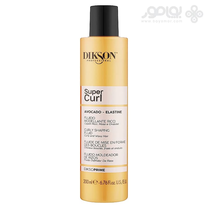 فلوئید حالت دهنده موهای فر دیکسون پرایم SUPER CURL حجم 200 میل