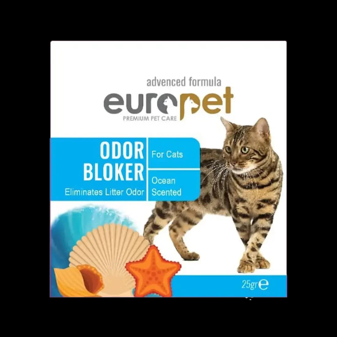 خوشبوکننده خاک گربه یوروپت با رایحه اقیانوس Europet Cat Litter Deodorizer Ocean Scented وزن 25 گرم