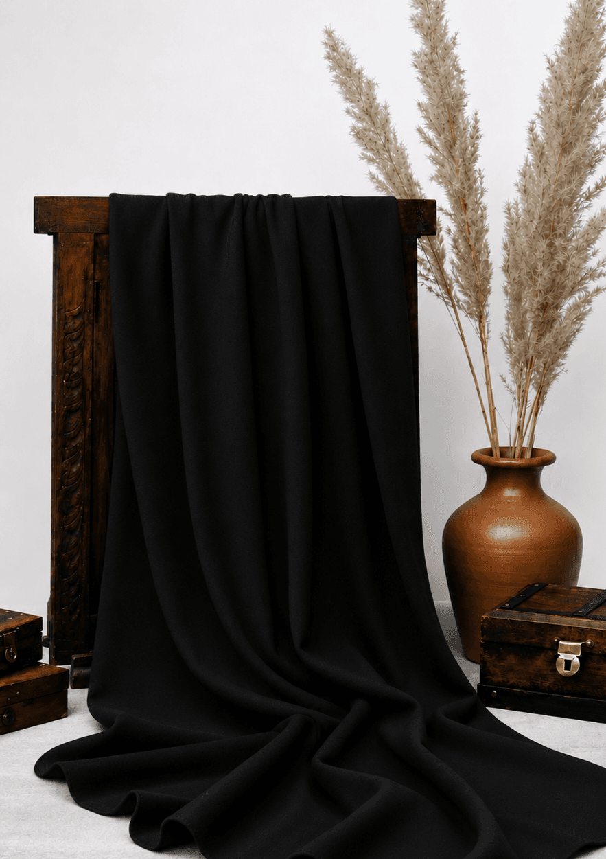 پارچه کرپ مازراتی مشکی