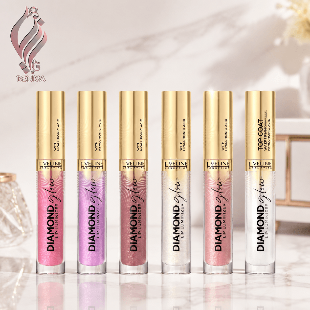 لیپ گلاس براق کننده اولاین Eveline Diamond Glow Lip Luminizer