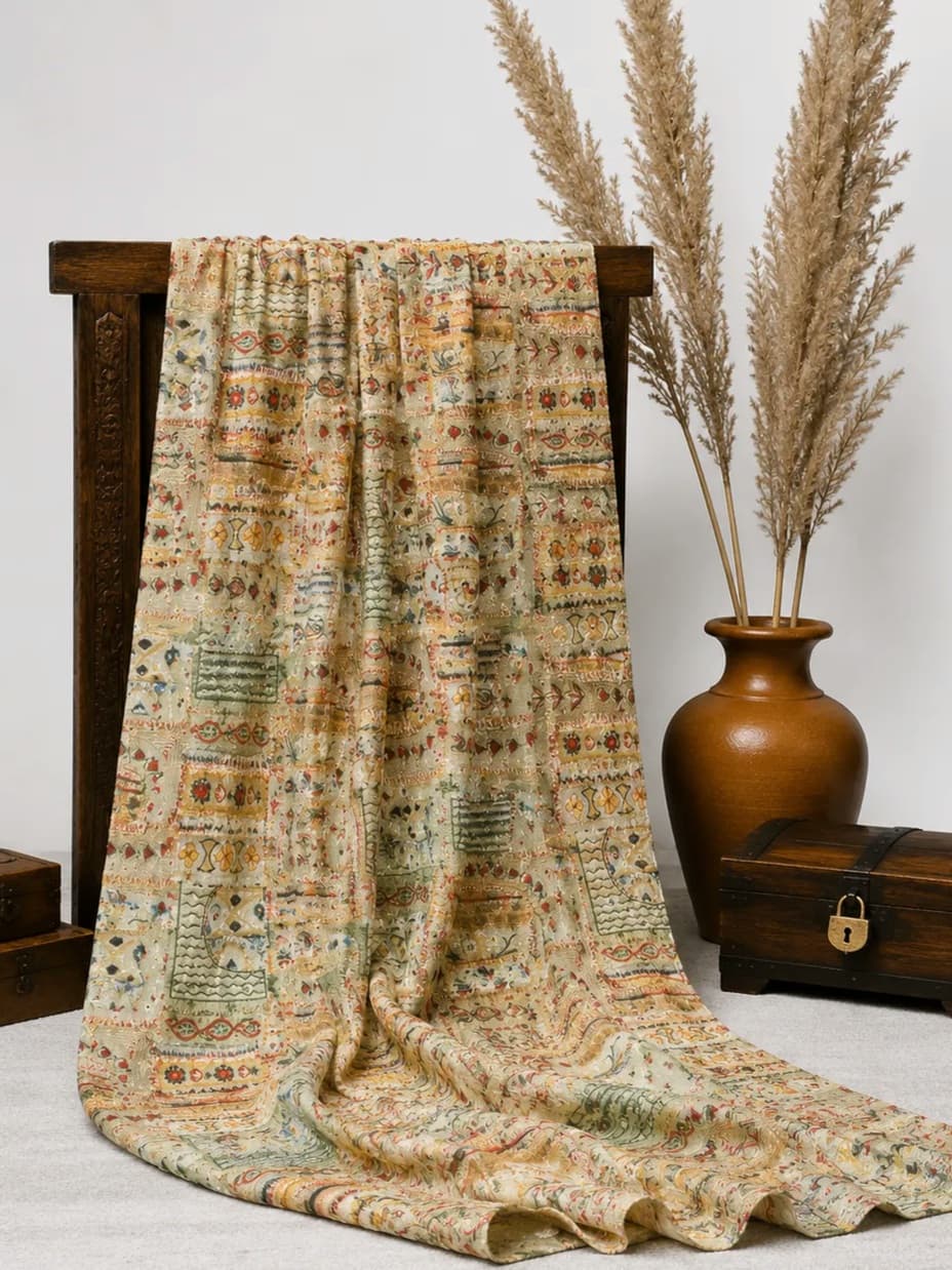 پارچه وال سوزن دوزی هندی