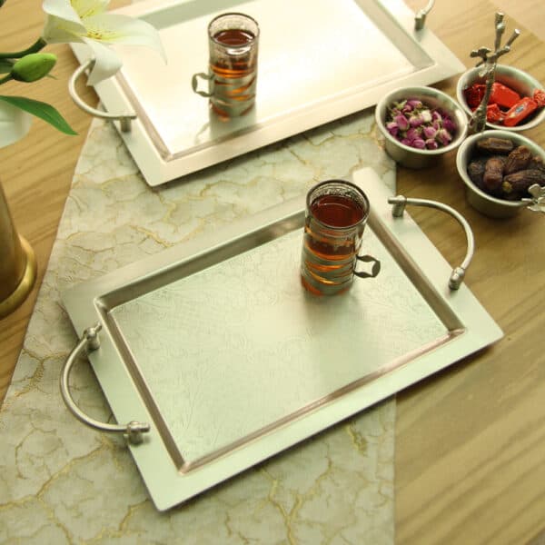 سینی پذیرایی مستطیل نیکل سالینو کد 6097-22N
