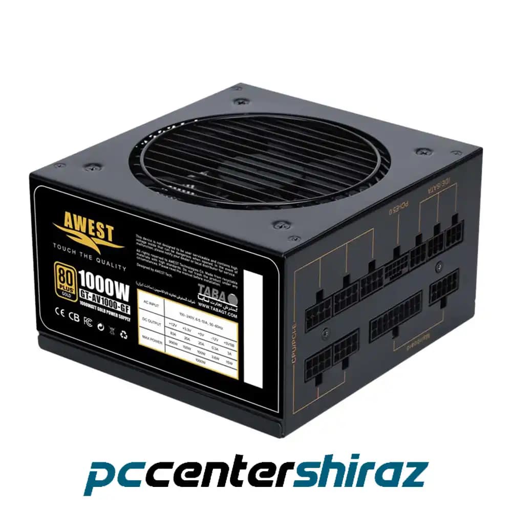 منبع تغذیه اوست مدل POWER Awest GT-AV1000-GF 1000W — تصویر ۲