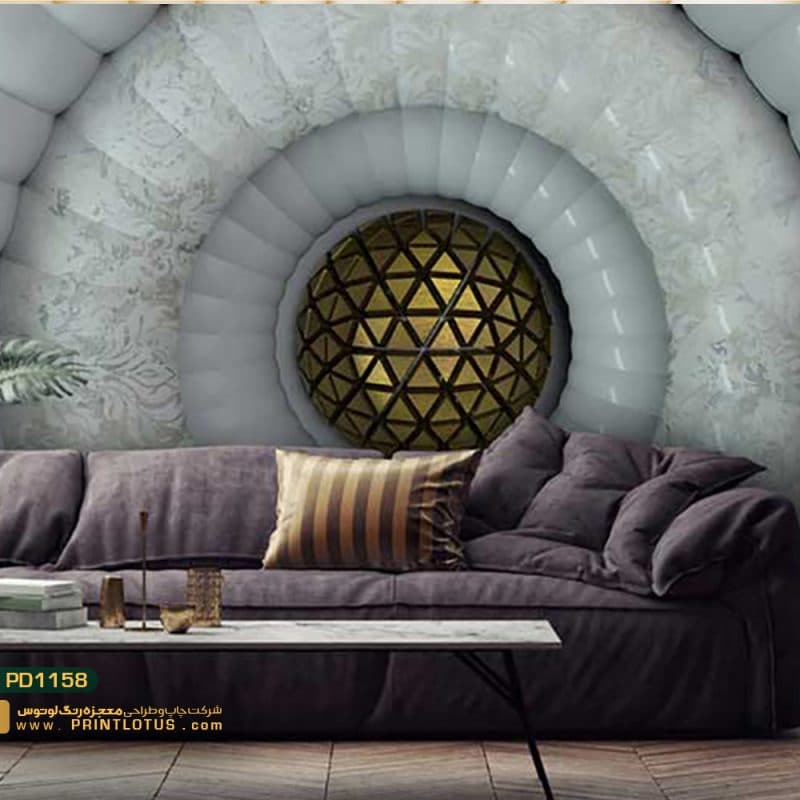 پوستر دیواری نقش دار دایره سه بعدی-کدpd1158