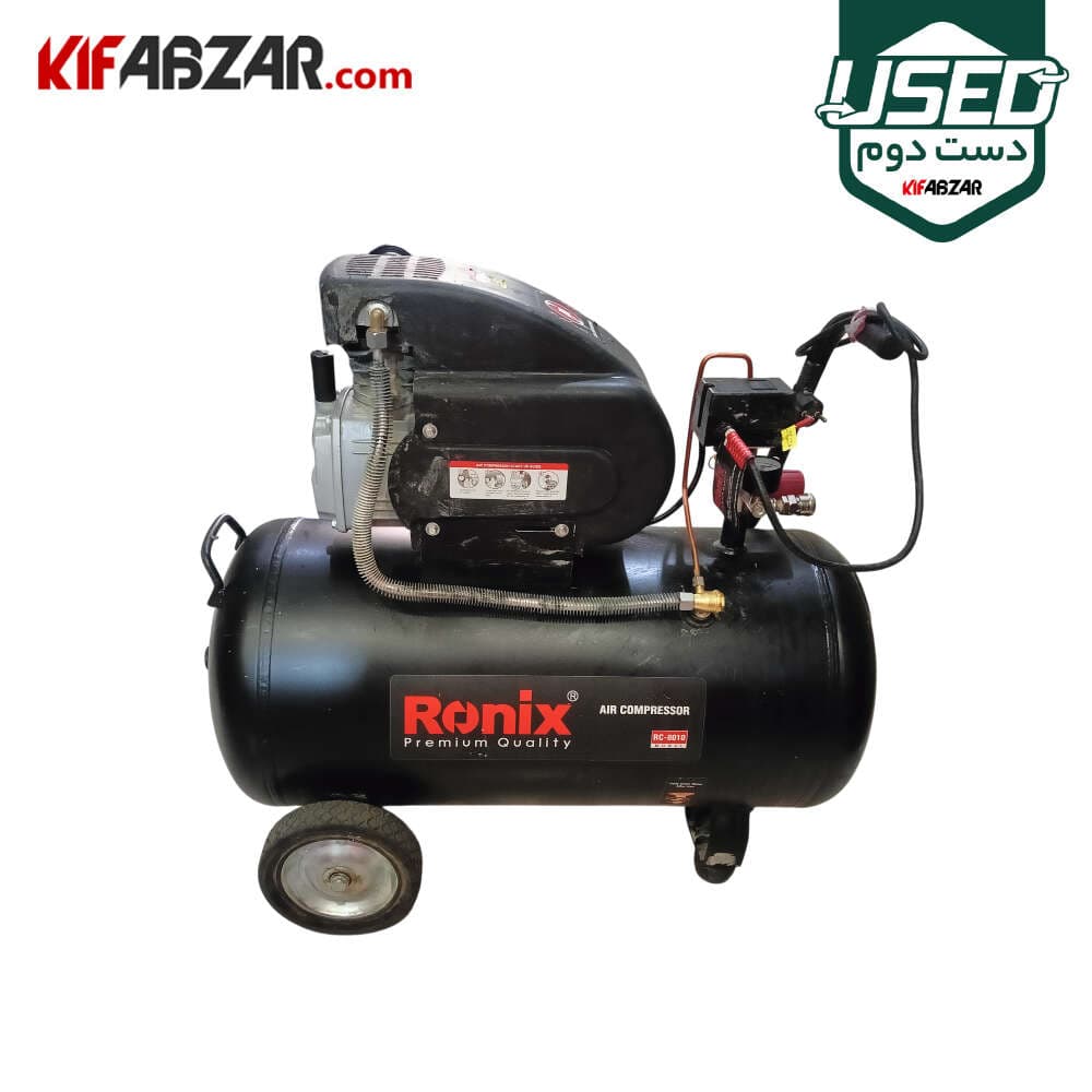 کمپرسور باد 80 لیتری رونیکس مدل RC-8010 دست دوم — تصویر ۳