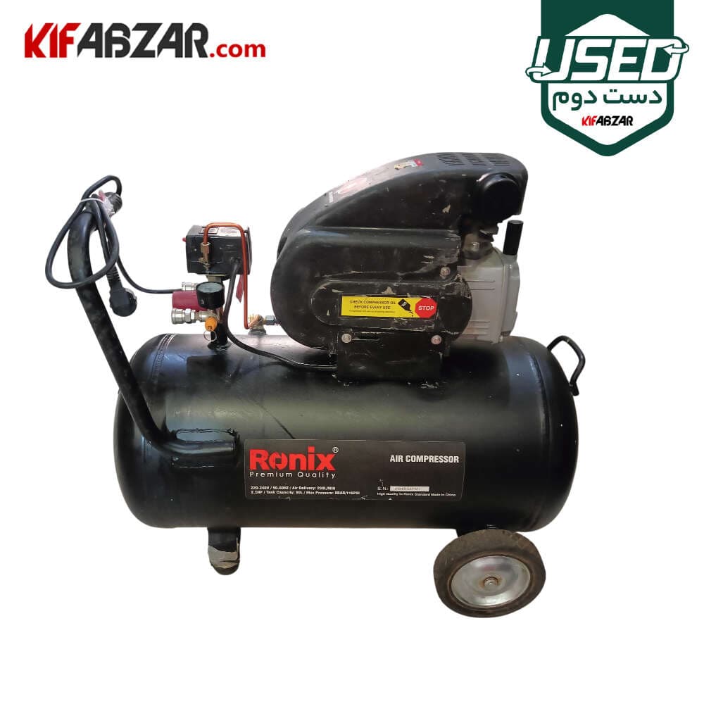 کمپرسور باد 80 لیتری رونیکس مدل RC-8010 دست دوم — تصویر ۲