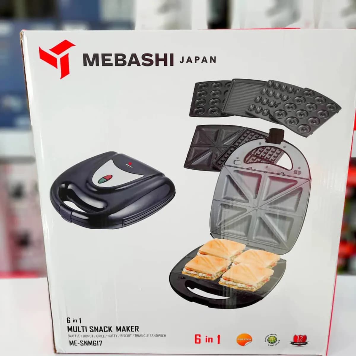 ساندویچ ساز 6 کاره مباشی MEBASHI مدل ME-SNM617 — تصویر ۳