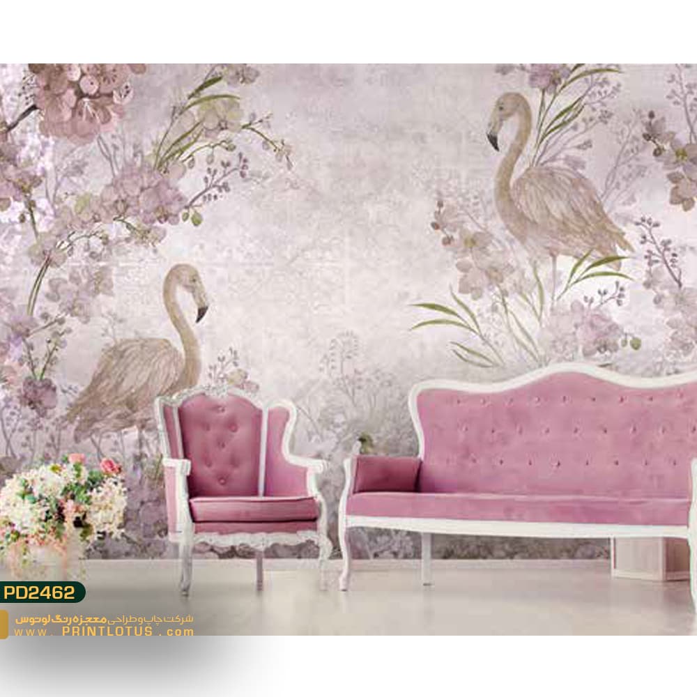 پوستر دیواری گل و لک لک نگاره-کدpd2462