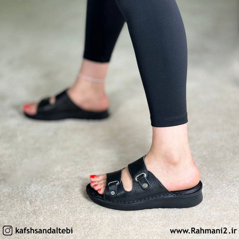 دمپایی طبی زنانه چرم طبیعی دکتر حس مدل آنیل — تصویر ۶