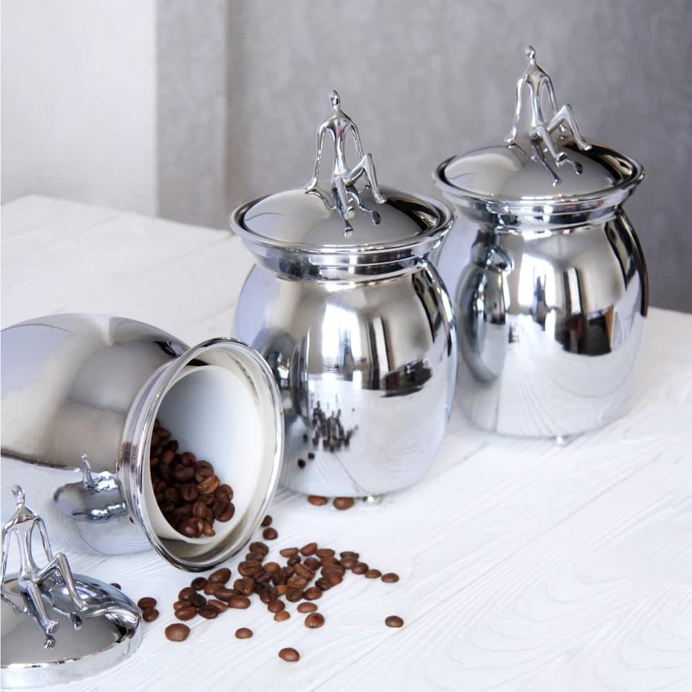 ست جا ادویه ( پانکه و پاسماوری ) 3 پارچه استیل سالینو مدل آدمک کد S-4026