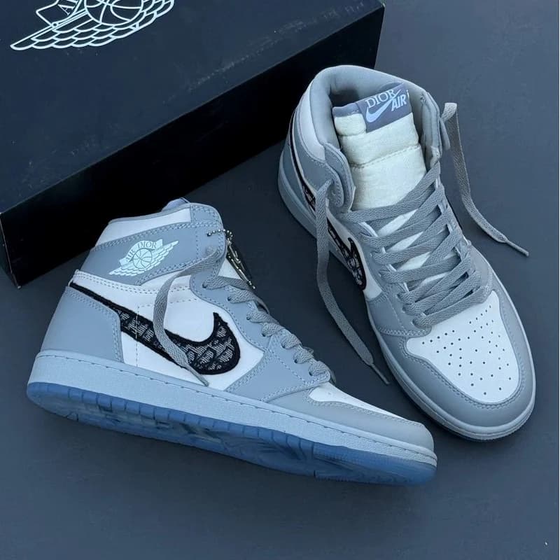 کفش کتونی نایک ایر جردن 1 ساقدار دیور | Nike Air Jordan 1 Dior