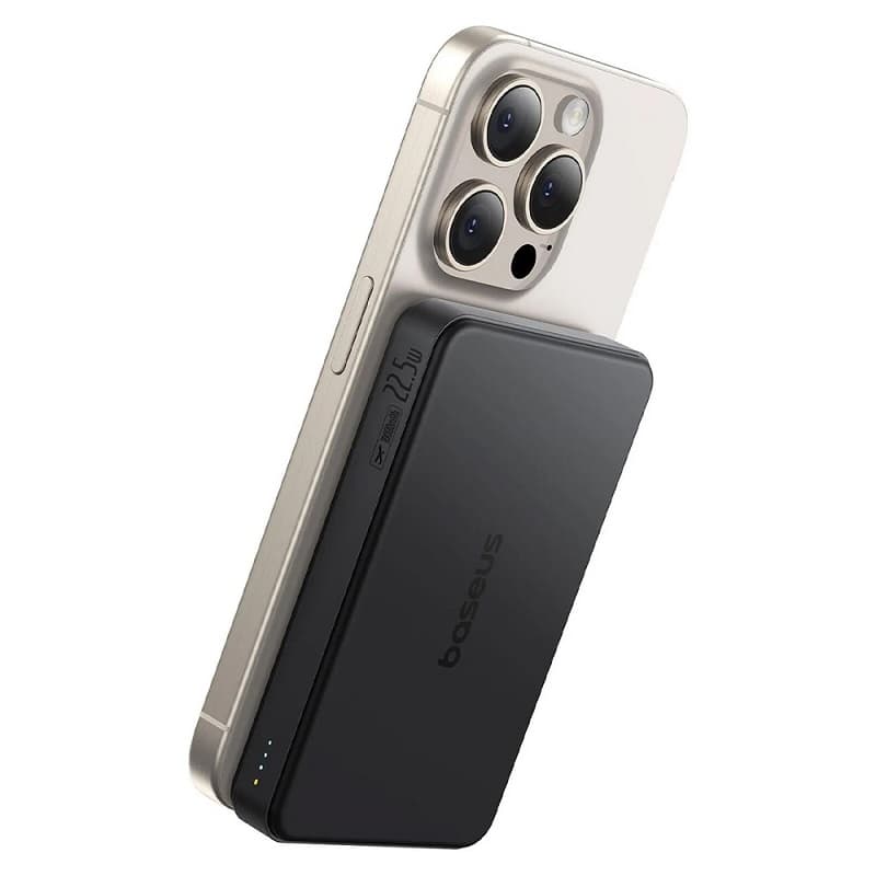 پاوربانک باسئوس مدل Airpow 2 Qi2 Magnetic ظرفیت 10000 میلی ‌آمپر ساعت — تصویر ۷