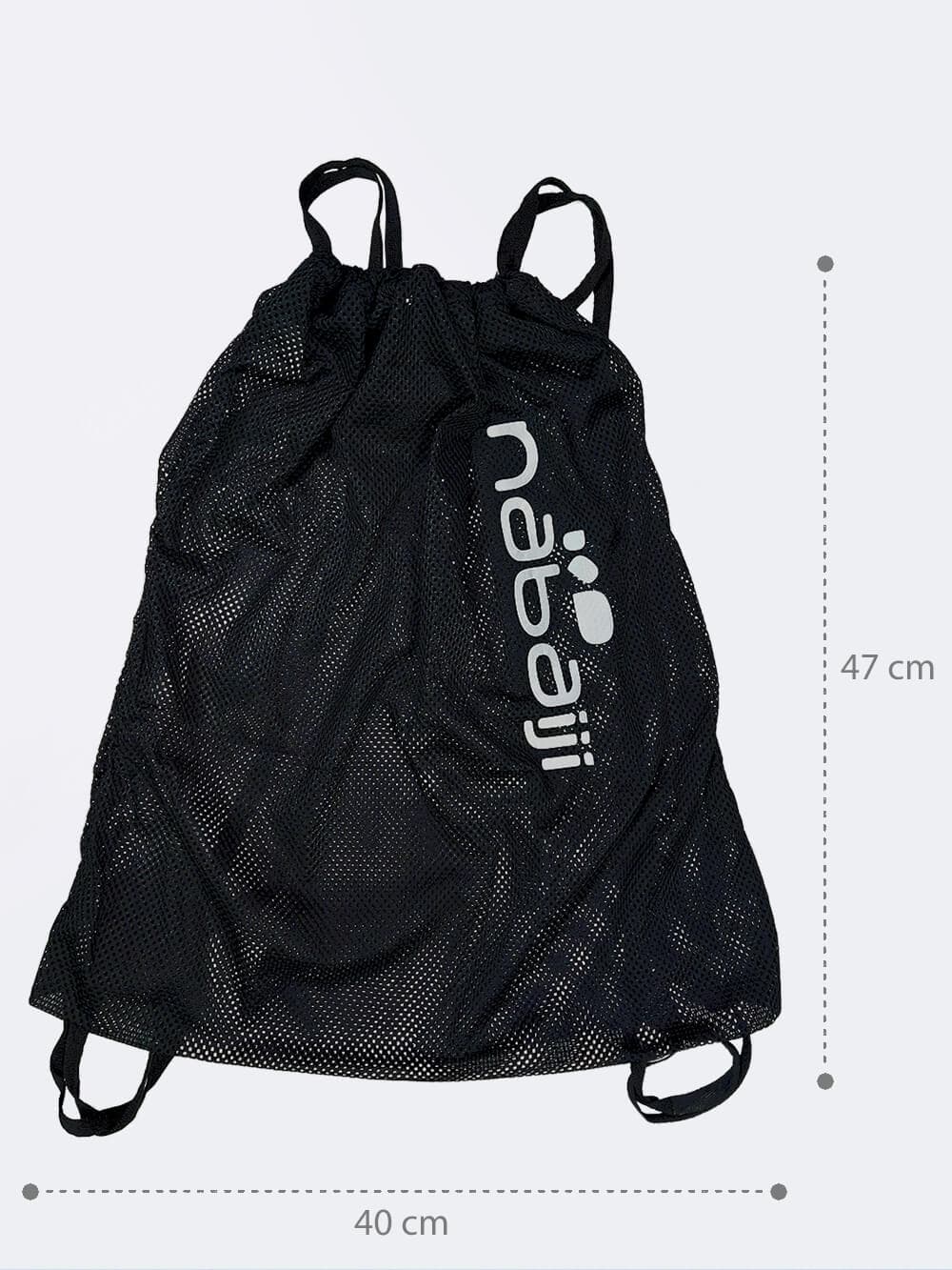 مش بگ ( mesh bag ) توری مشکی برای خشک شدن سریع وسایل استخر ، ساحل و دریا نابایجی ( Nabaiji ) — تصویر ۳