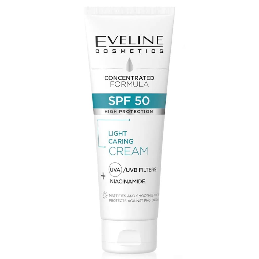 کرم ضد آفتاب اولاین مدل Light Caring مناسب پوست های مختلط و چرب SPF50 حجم 30 میل — تصویر ۳