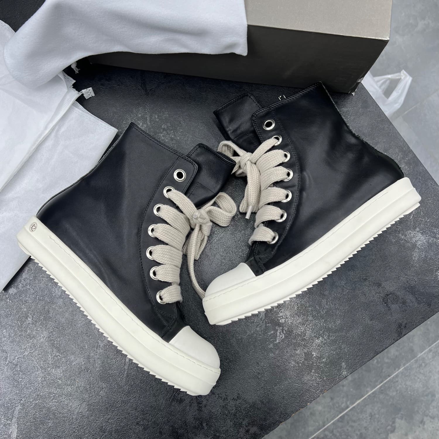 کفش ریک اونز جامبولیس ساقدار Rick Owens Jumbo Laces High — تصویر ۲