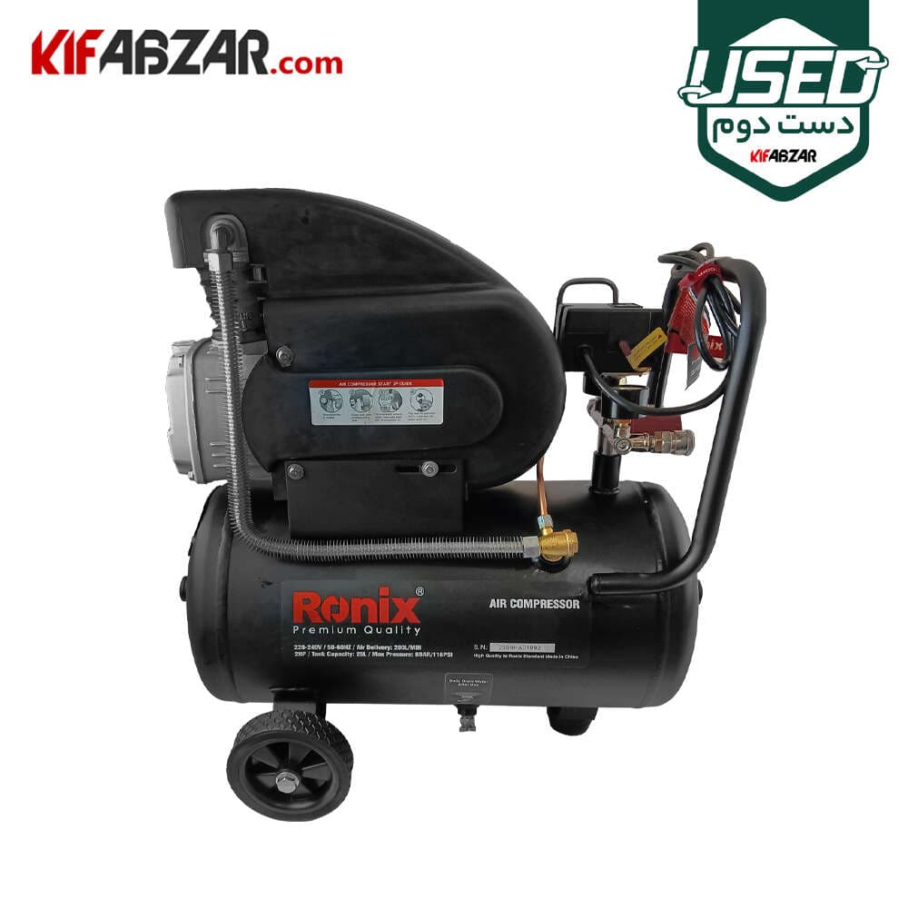 کمپرسور باد 25 لیتری رونیکس مدل RC-2510 دست دوم — تصویر ۳