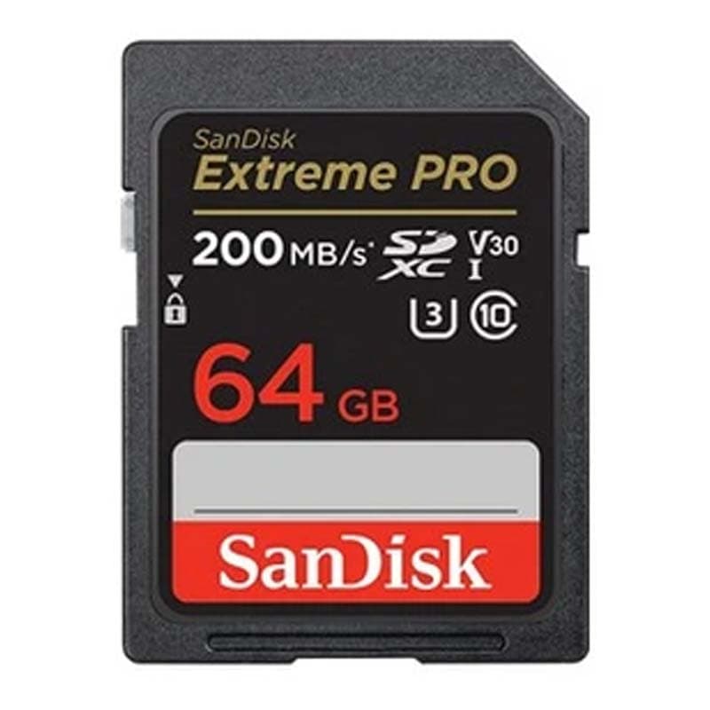 کارت حافظه سن دیسک SD مدل EXTREME PRO 200MB/S ظرفیت 64 گیگابایت