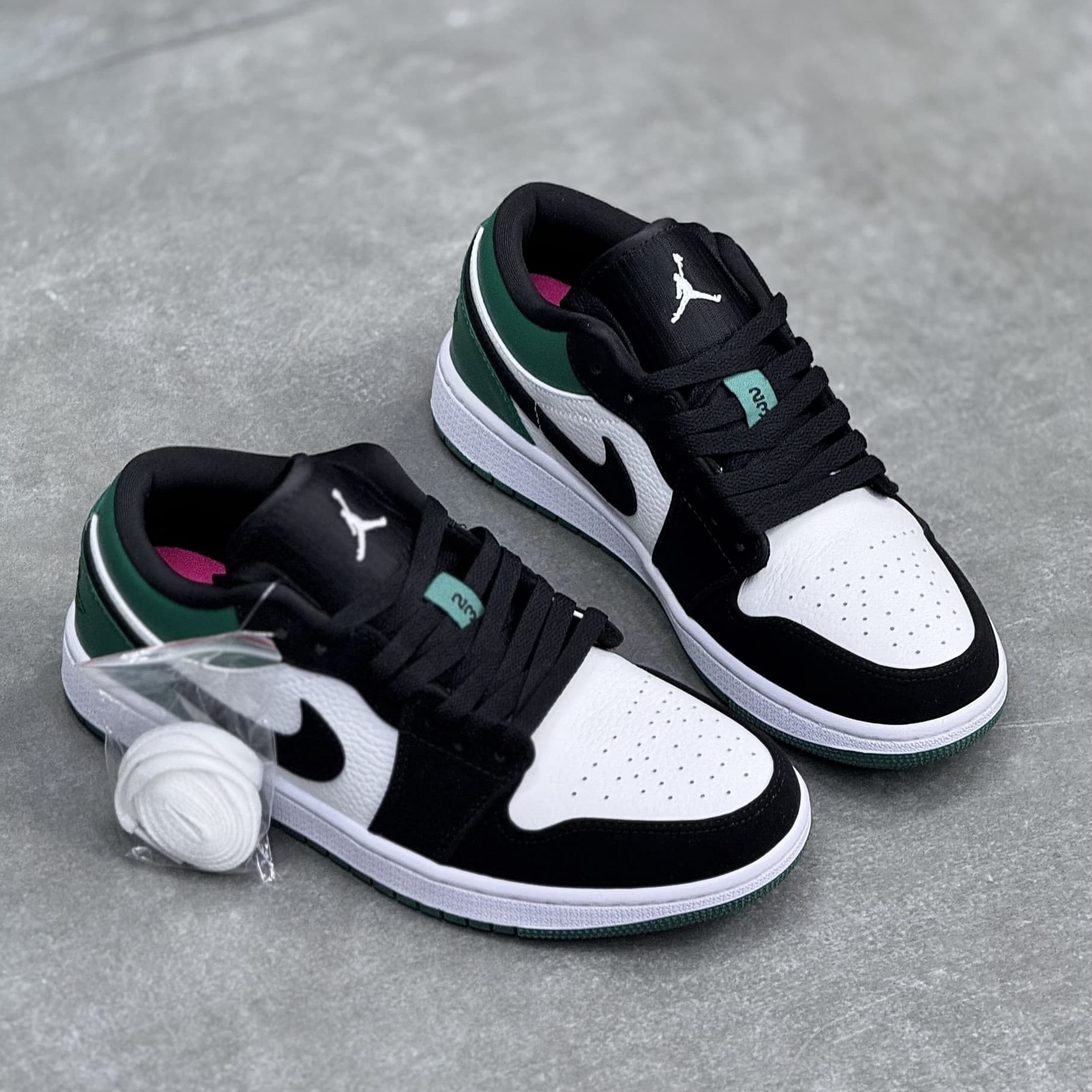 کفش نایک ایر جردن وان لو سبز مشکی Nike Air Jordan 1 Low Green Black — تصویر ۲