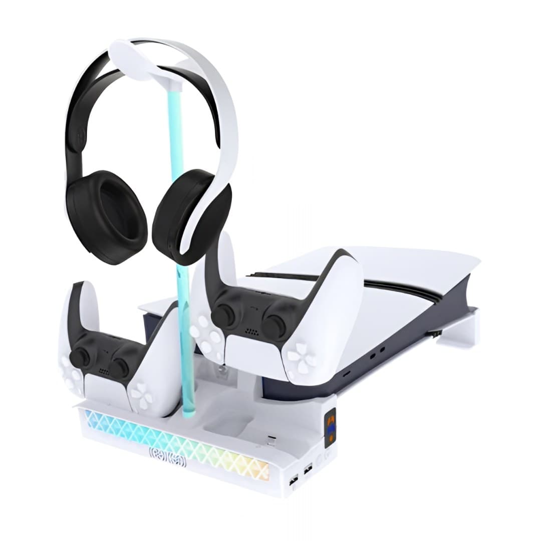 فن، شارژر دسته و پایه نگهدارنده افقی پلی استیشن 5 اسلیم و پرو پی جی تک GP-533S