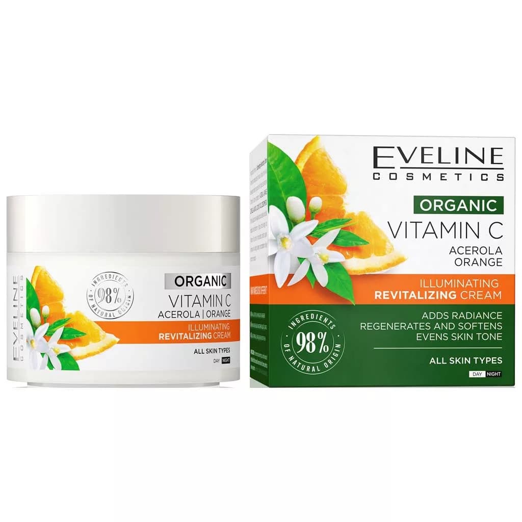کرم ارگانیک ویتامین سی اولاین 50 میل | آبرسان،روشن کننده و جوانساز Organic Vitamin C