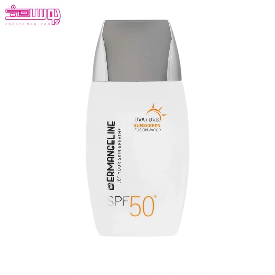 کرم ضد آفتاب فیوژن واتر انواع پوست درم انجلین SPF50 حجم 50ml
