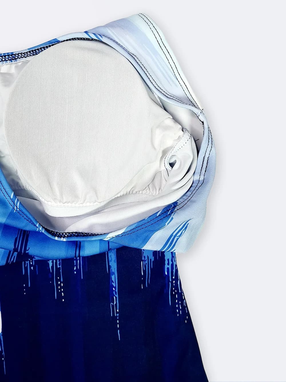 مایو پادار نیمه پوشیده زنانه کیوت به رنگ آبی و سرمه ای اسپیدو ( Speedo ) ضد کلر — تصویر ۵