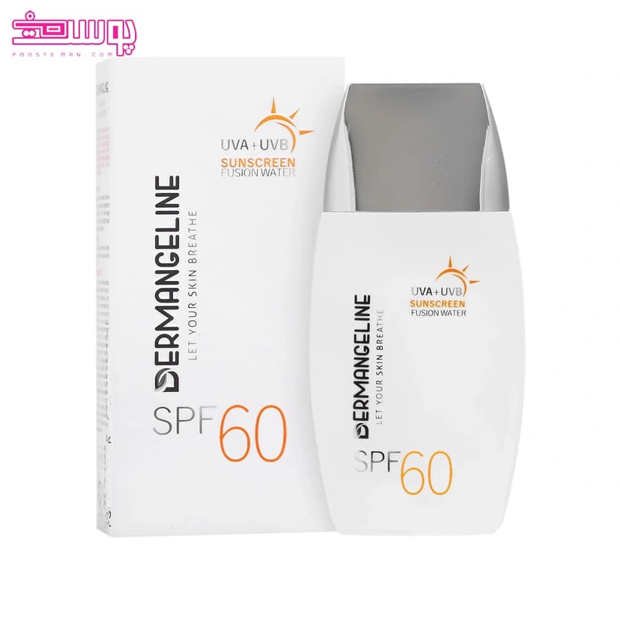 کرم ضد آفتاب فیوژن واتر پوست چرب درم انجلین SPF60 حجم 50ml — تصویر ۲