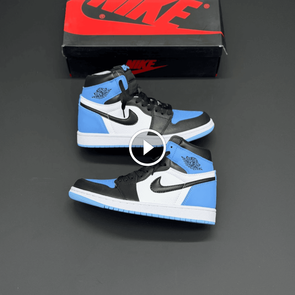 کفش نایک ایر جردن وان رترو ساقدار مشکی آبی Nike Air Jordan 1 Retro High Black Blue — تصویر ۴