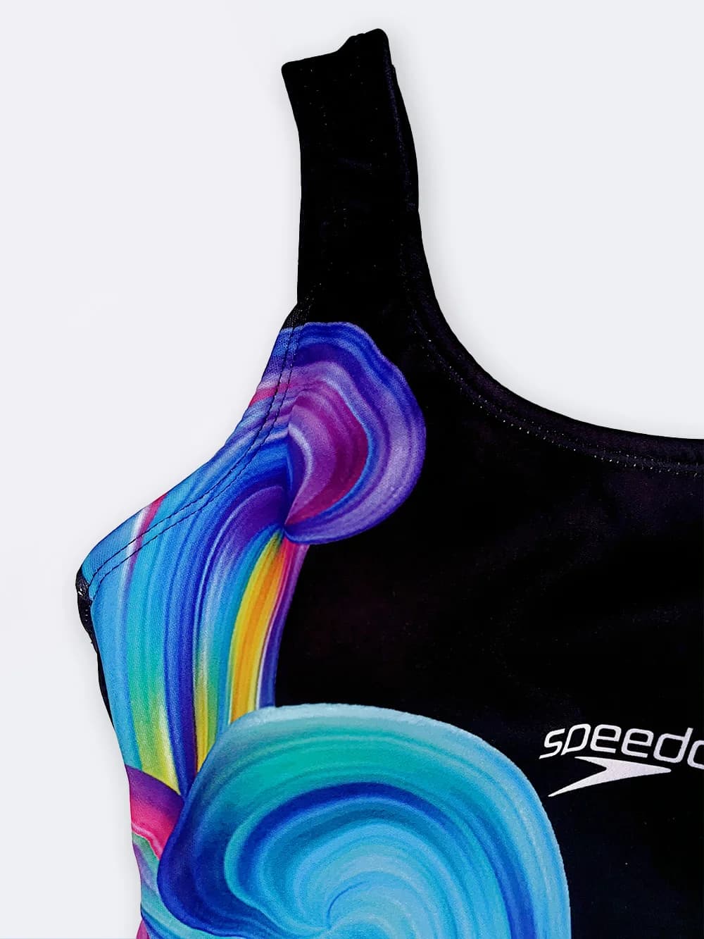 مایو اسلیپ زنانه مشکی رنگ بند پشت قهرمانی اسپیدو ( Speedo ) استرج ضد کلر استخر — تصویر ۵