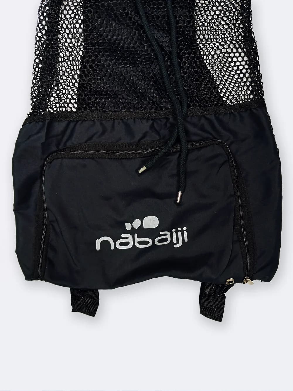 مش بگ ( mesh bag ) توری سرمه ای رنگ برای وسایل استخر ، ساحل و دریا برای خشک شدن سریع لوازم شنا نابایجی ( Nabaiji ) — تصویر ۶
