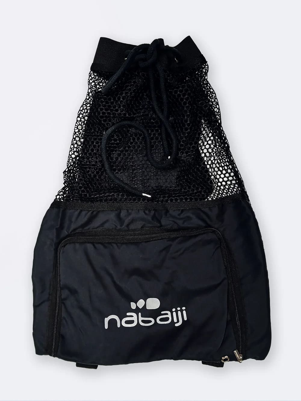 مش بگ ( mesh bag ) توری سرمه ای رنگ برای وسایل استخر ، ساحل و دریا برای خشک شدن سریع لوازم شنا نابایجی ( Nabaiji )