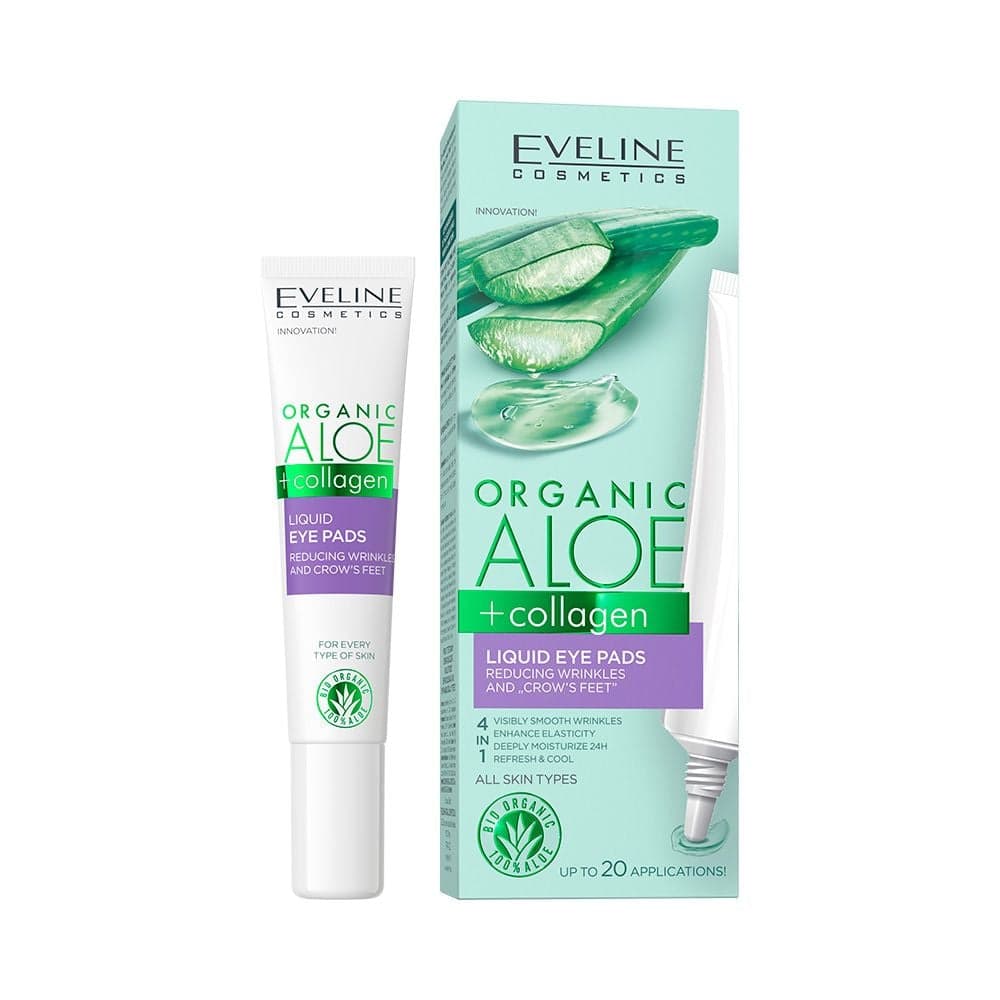 سرم دور چشم ارگانیک اولاین 20 میل حاوی کلاژن و آلوئه ورا Organic Aloe + Collagen